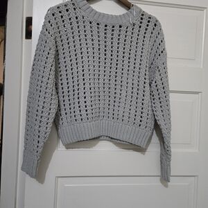 Gray/ Blue Women's Knit Sweater